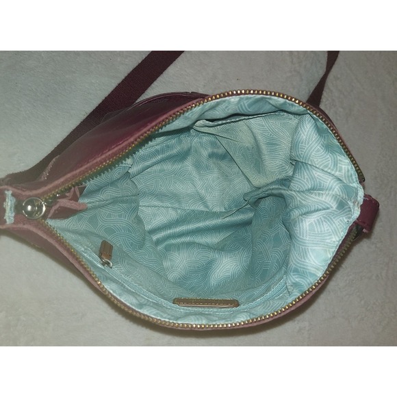 The Sak Womens Mahogany Lucia Leather Adjustable Crossbody Bag Purse - Picture 11 of 16